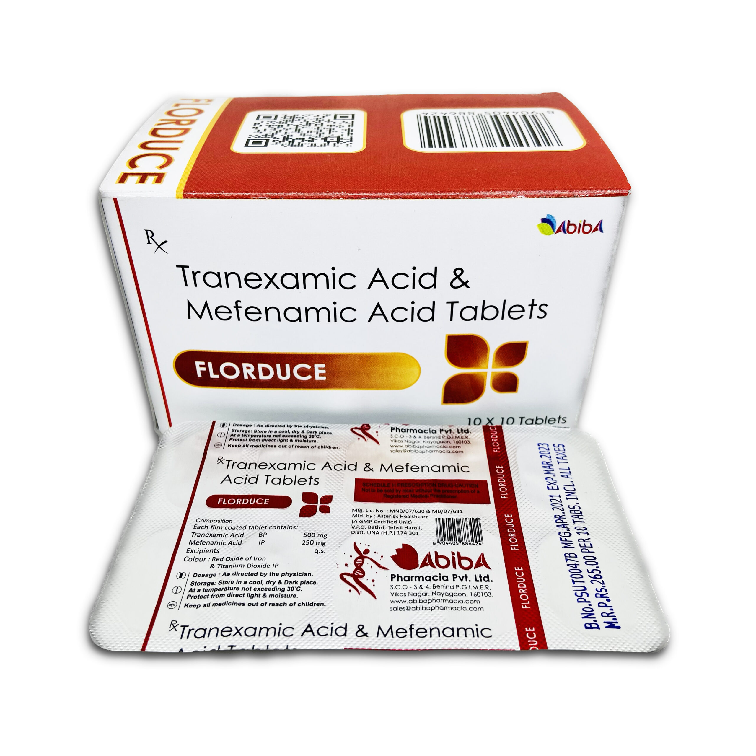 Tranexamic 500 mg + Mefenamic 250 mg Tablets
